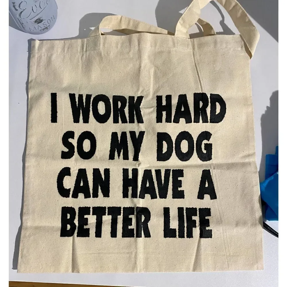 Doggie Apparel-- Two Blue Graphic T-Shirts for Dogs and Graphic Tote Set